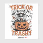 Feral Halloween Trick oder Trashy Aufkleber (Blatt)