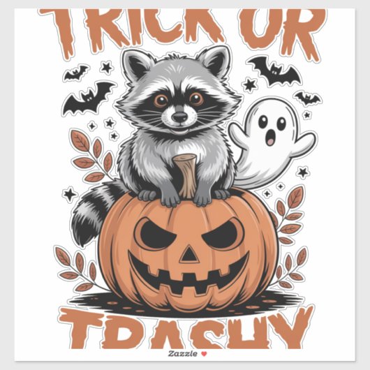 Feral Halloween Trick oder Trashy Aufkleber (Blatt)