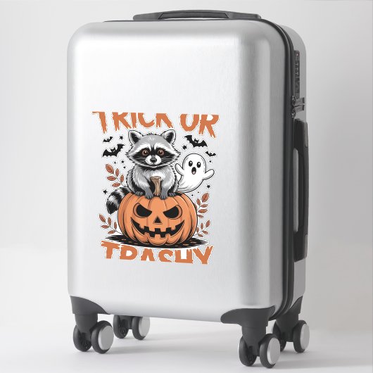 Feral Halloween Trick oder Trashy Aufkleber (Koffer)