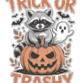 Feral Halloween Trick oder Trashy Aufkleber (Vorderseite)