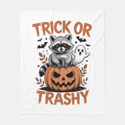 Feral Halloween Trick oder Trashy Fleecedecke (Vorderseite)