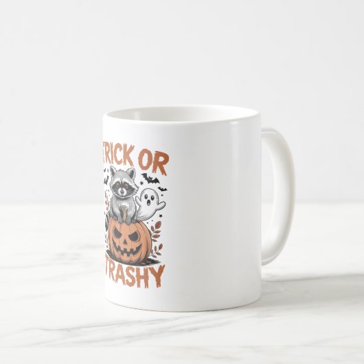 Feral Halloween Trick oder Trashy Kaffeetasse (VorderseiteRechts)