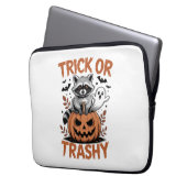 Feral Halloween Trick oder Trashy Laptopschutzhülle (Vorderseite Links)
