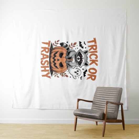 Feral Halloween Trick oder Trashy Wandteppich (Beispiel (Horizontal))