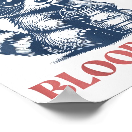 Feral Like My Blood Sugar Raccoon Td1 Diabetes Awa Poster (Ecke)