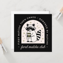 Feral Matcha Klub lustige Raccoon Liebhaber sarkas