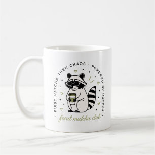 Feral Matcha Klub lustige Raccoon Liebhaber sarkas Kaffeetasse