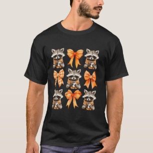 Feral Raccoon Coquette Bow Pumpkin Gewürz Herbst T T-Shirt