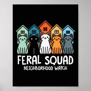 Feral Squad Nachbarschaft Wildkatze-Adoption beoba Poster