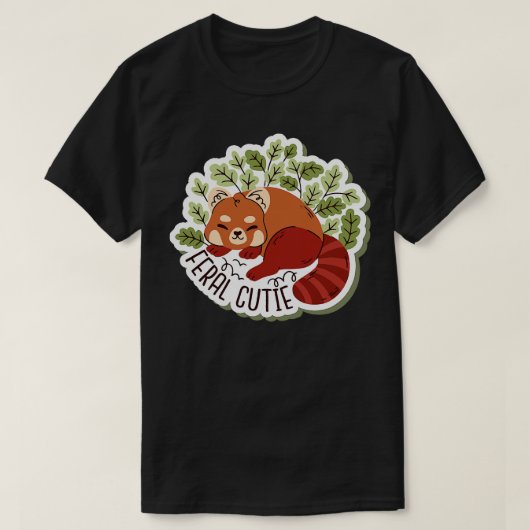 Feral Süsse Red Panda T-Shirt (Design vorne)