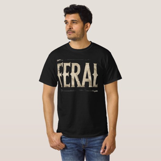 FERAL TShirt - Minimalist Statement for Wild Souls (Vorne ganz)