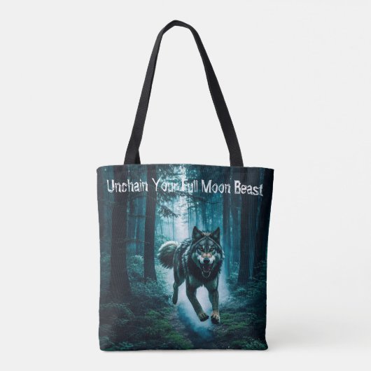Feral Wolf Halloween Full Print Tasche (Rückseite)
