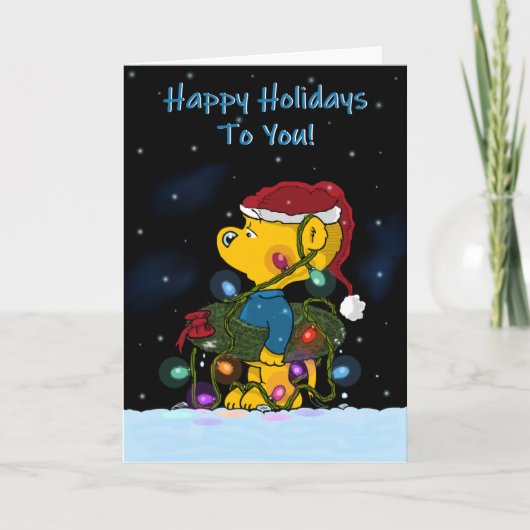 Ferald Christmas & Happy Holidays Card Karte (Vorderseite)