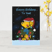 Ferald Christmas & Happy Holidays Card Karte (Gelbe Blume)