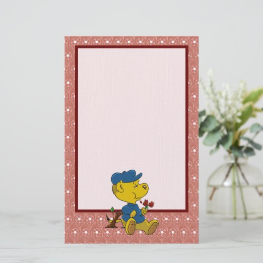 Ferald Eating Rose Stationery Briefpapier (Stehend Vorderseite)