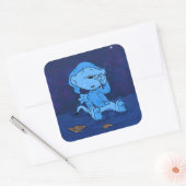 Ferald Gefühl Blue Quadratischer Aufkleber (Umschlag)