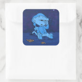 Ferald Gefühl Blue Quadratischer Aufkleber (Tasche)