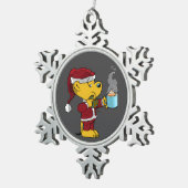 Ferald Holiday Schneeflocken Zinn-Ornament (Rechts)