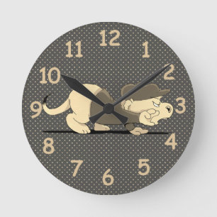 Ferald on the Prowl Runde Wanduhr