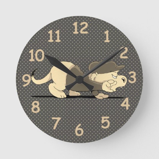Ferald on the Prowl Runde Wanduhr (Vorderseite)