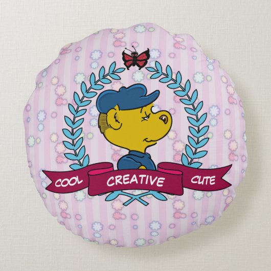 Ferald Rundes Kissen (Rückseite)