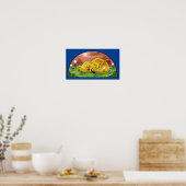 Ferald schläft beim Sonnenblumenposter Poster (Küche)