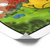 Ferald schläft beim Sonnenblumenposter Poster (Ecke)