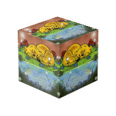 Ferald | Sleeping Ferret Cube Würfel (Rückseite Schrägansicht)