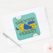 Ferald | Smooth Ferret Quadratischer Aufkleber (Umschlag)