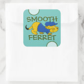 Ferald | Smooth Ferret Quadratischer Aufkleber (Tasche)