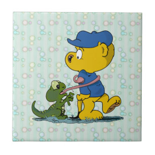 Ferald und die Baby Lizard Fliese