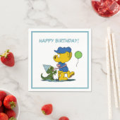 Ferald und die Baby Lizard zum Geburtstag Serviette (Beispiel)