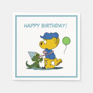Ferald und die Baby Lizard zum Geburtstag Serviette