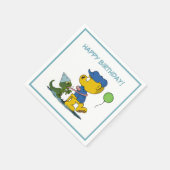 Ferald und die Baby Lizard zum Geburtstag Serviette (Ecke)