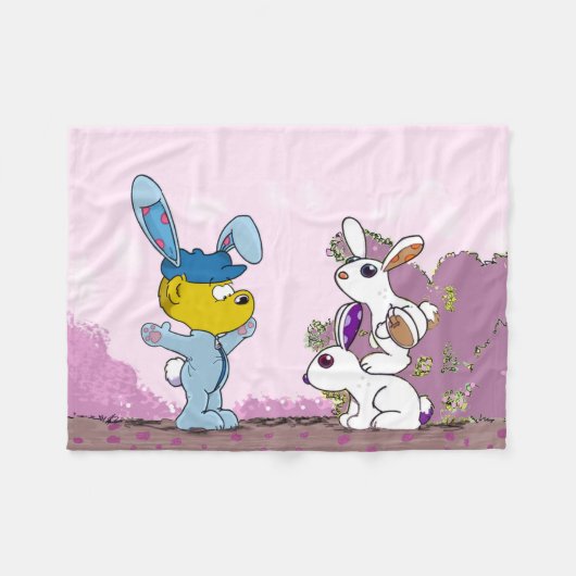 Ferald und die Bunnies Fleecedecke (Vorderseite (Horizontal))