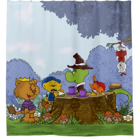 Ferald und Pals Duschvorhang (Vorderseite)