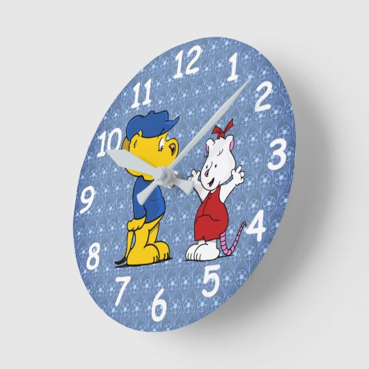 Ferald und Pozzum Runde Wanduhr (Winkel)