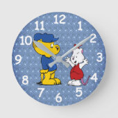 Ferald und Pozzum Runde Wanduhr (Vorderseite)