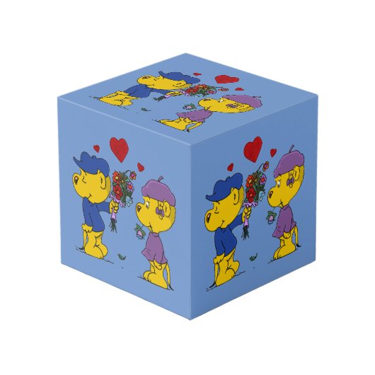 Ferald und Sahsha Ferret Cube Würfel (Vorderseite Schrägansicht)