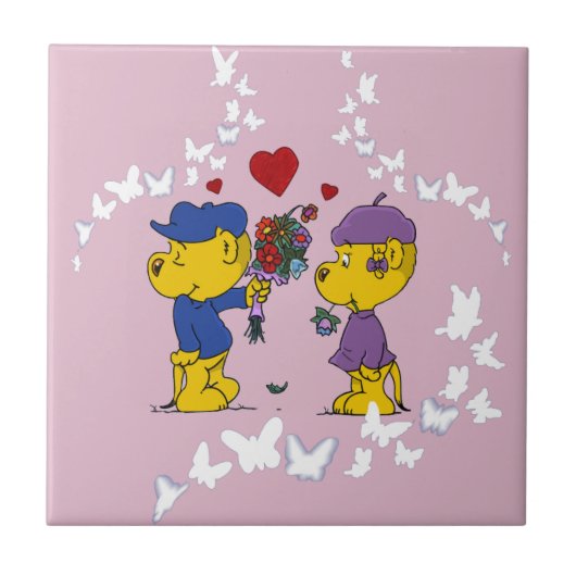 Ferald und Sahsha Ferret Fliese (Vorderseite)