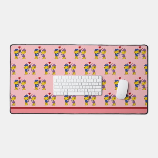 Ferald und Sahsha Ferret | Kinder Schreibtischunterlage (Tastatur & Maus)