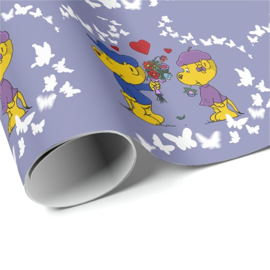 Ferald und Sahsha Ferret Wrapping Paper Geschenkpapier (Rolleneckpunkt)