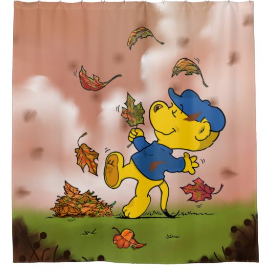 Ferald unter den Herbstleaves Duschvorhang (Vorderseite)