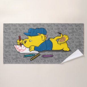 Ferald Zeichne mit Crayons Badetuch Badehandtuch