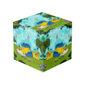 Ferald Zeichnend am Wasserfall Cube Würfel (Rückseite Schrägansicht)