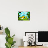 Ferald Zeichnend am Wasserfall Poster (Heimbüro)