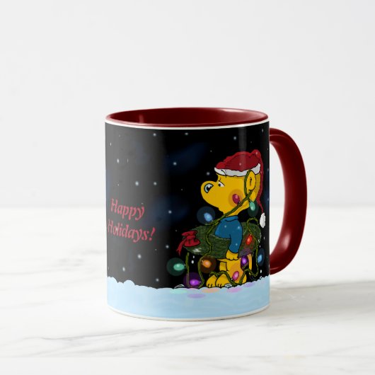 Feralds Weihnachtskranz-Tasse Tasse (VorderseiteRechts)