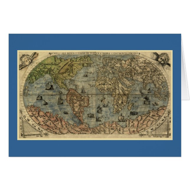 Ferando Berteli (Fernando Bertelli) Weltkarte 1565 (Vorderseite (Horizontal))