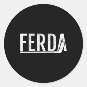 Ferda für die Jungs-Eishockey Runder Aufkleber