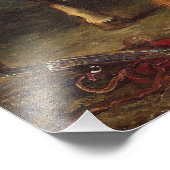 Ferdinand Delacroix Arab. Saddling sein Pferd Fotodruck (Ecke)